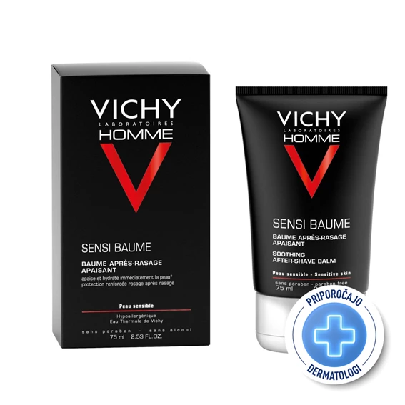Vichy Homme Sensi-Baume Ca, balzam proti draženju za občutljivo kožo, 75 ml