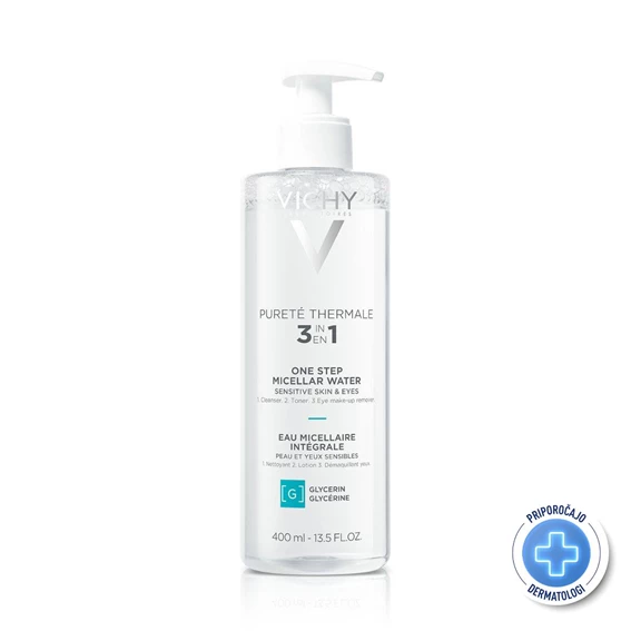 Vichy Purete Thermale Mineralizirana micelarna voda za občutljivo kožo, 400 ml
