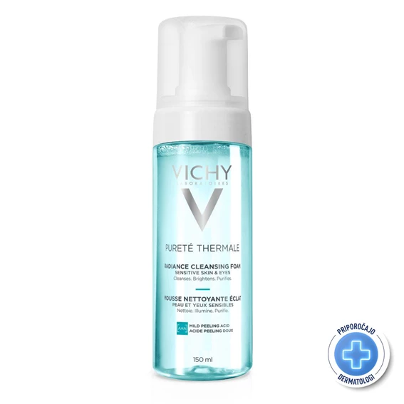 Vichy Purete Thermale Pena za čiščenje občutljive kože obraza, 150 ml