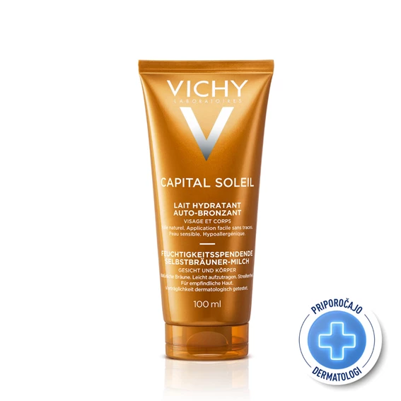 Vichy Capital Soleil Vlažilno mleko za samoporjavitev, 100 ml