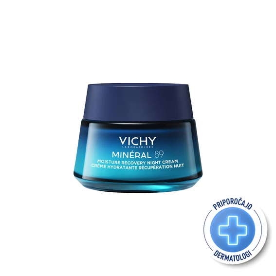 Vichy Mineral 89 nočna krema za povrnitev vlage, 50 ml