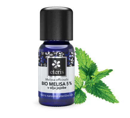 Eteris Melisa 5% eterično olje v bio jojobi, 10 ml