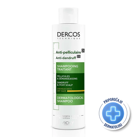 Vichy Dercos Šampon proti prhljaju za suhe lase, 200 ml