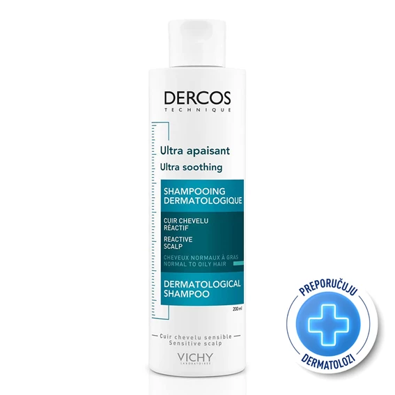 Vichy Dercos Pomirjajoč šampon za normalne do mastne lase, 200ml
