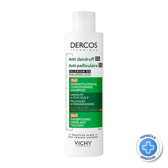 Vichy Dercos Šampon in balzam proti prhljaju 2 v 1, 200 ml