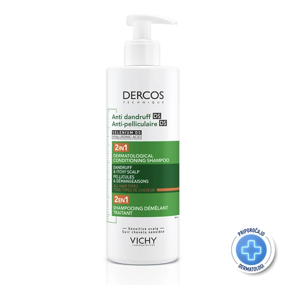 Vichy Dercos Šampon in balzam proti prhljaju 2 v 1, 390 ml